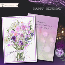 Ramo de flores silvestres moradas Cumpleaños Deseo