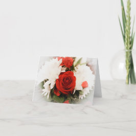 Tarjeta Festiva Ramo de Rosas Rojas