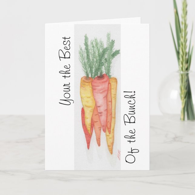 Tarjeta Festiva Ramo de Zanahorias (Anverso)