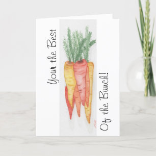 Tarjeta Festiva Ramo de Zanahorias