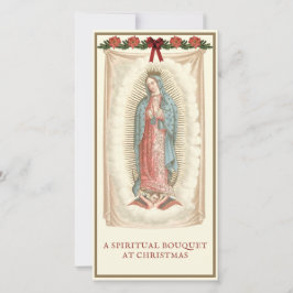 Tarjeta Festiva Ramo Espiritual Oración Católica Guadalupe