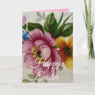 Tarjeta Festiva Ramo Floral de Taza de Té