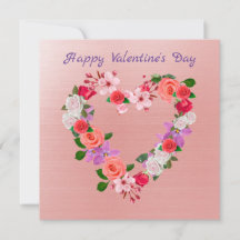 Ramo Floral En Forma De Corazón De Amor