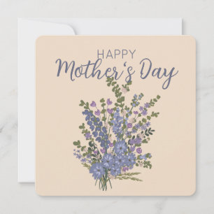 Tarjeta Festiva Ramo Floral Feliz Día de la Madre