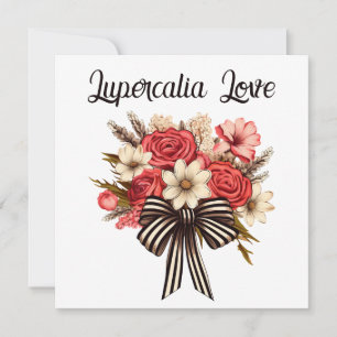 Tarjeta Festiva Ramo Retro Vintage Gótico Lupercalia San Valentín