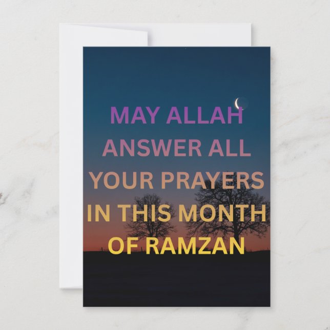 TARJETA FESTIVA RAMZAN MUBARUK (Anverso)