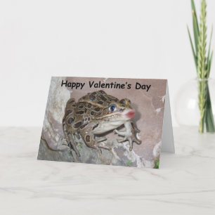 Tarjeta Festiva Rana De Besado Para El día de San Valentín