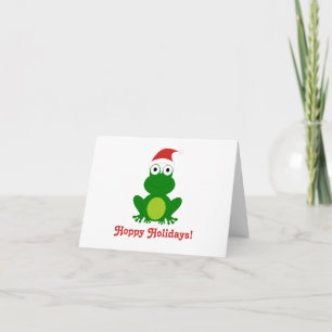 Tarjeta Festiva Rana de lúpulo de Santa de los días de fiesta
