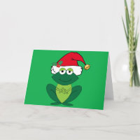Rana de Navidades burdos en Gorra de Santa Claus