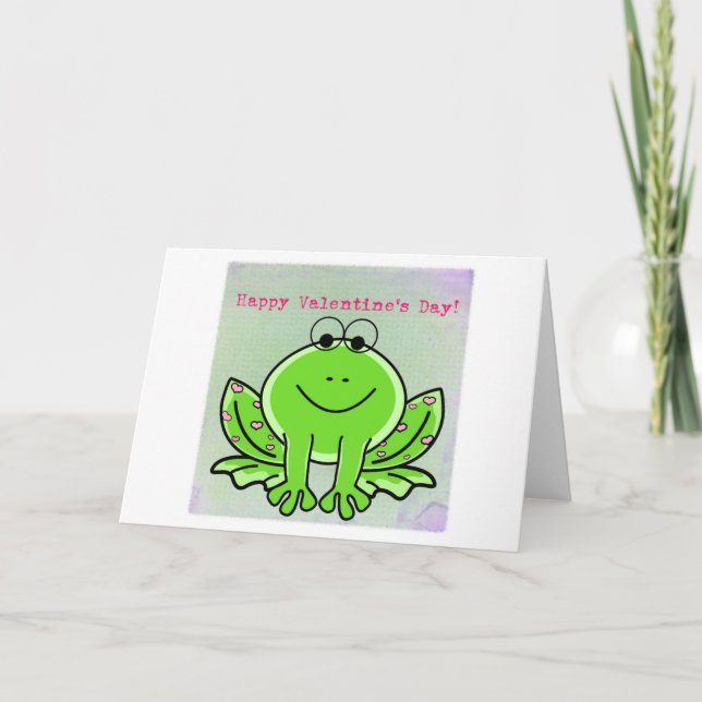 Tarjeta Festiva Rana de San Valentín (Anverso)