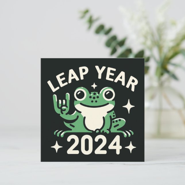 Tarjeta Festiva Rana del año 2024 (Anverso de pie)