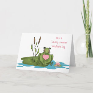Tarjeta Festiva Rana dulce, almohadilla de Lily, Toadally Awesome 