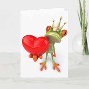 Tarjeta Festiva Rana el rey Heart