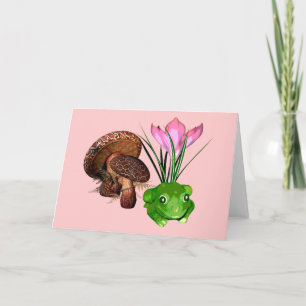 Tarjeta Festiva Rana y toadstool