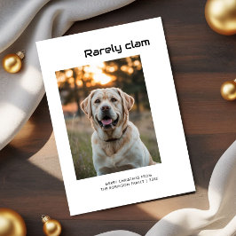 Tarjeta Festiva Rarely Christmas dog Holiday Card