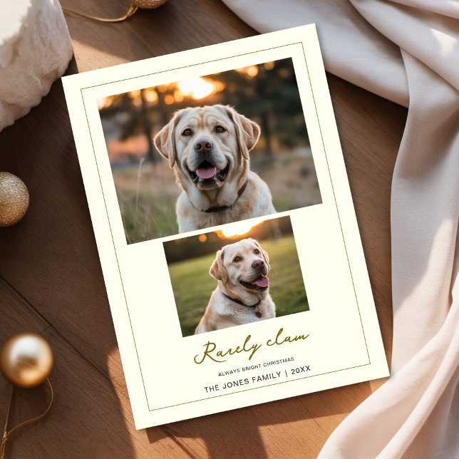 Tarjeta Festiva Rarely Christmas Gift Cut Dog greeting Card  (Subido por el creador)