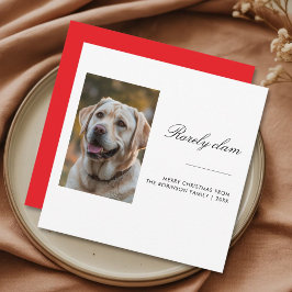 Tarjeta Festiva Rarely Christmas Golden Retriever Christmas Card