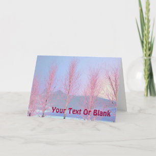 Tarjeta Festiva Raspberry Creme Birch