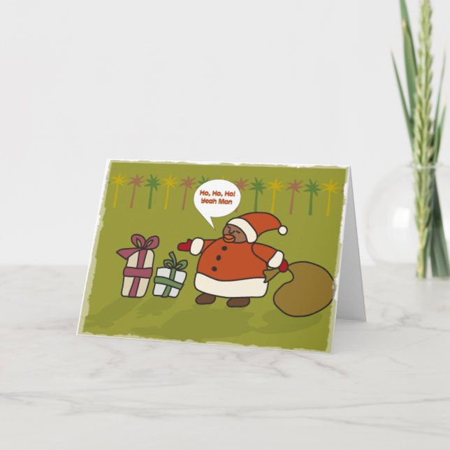 Tarjeta Festiva Rasta Santa (Anverso)