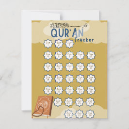 Tarjeta Festiva Rastreador de lectura Qur'an de Ramadan