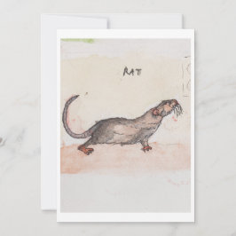 Tarjeta Festiva Rat Greeting Card