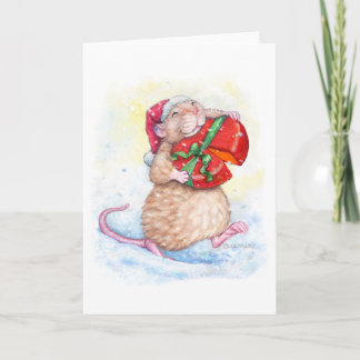 Tarjeta Festiva Rat navidades