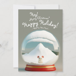 Tarjeta Festiva Ratón de montaña de los navidades