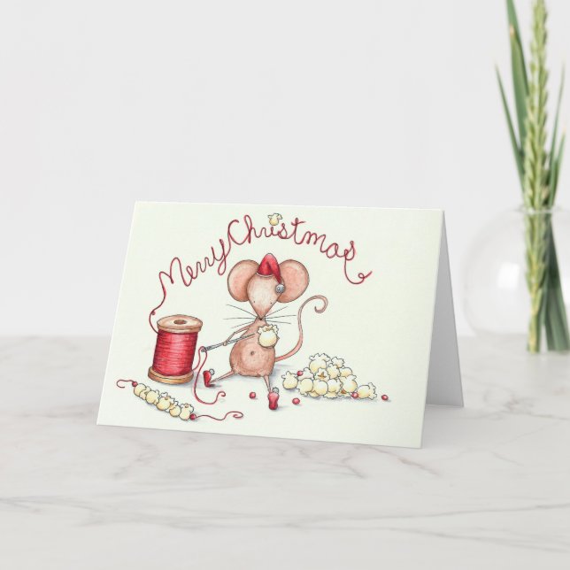 Tarjeta Festiva Ratón de palomitas (Anverso)