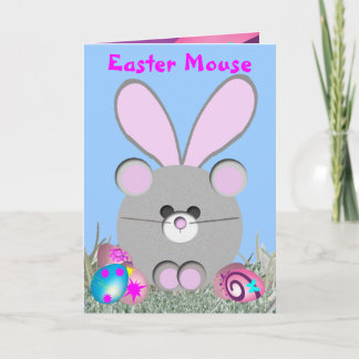 Tarjeta Festiva Ratón de Pascua