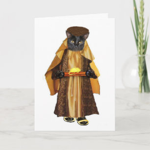 Tarjeta Festiva ratón oro