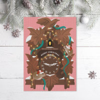 Ratones ilustrados sobre Navidades rosados de relo