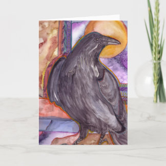 Tarjeta Festiva Raven y el sol