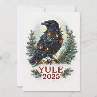 Tarjeta Festiva Raven yule 2025