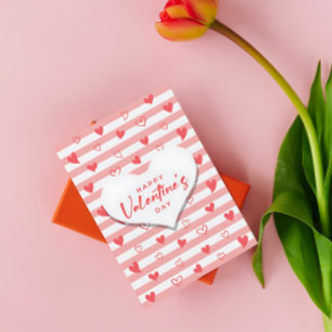 Tarjeta Festiva Raya de Amor Rosa Día de San Valentín Lindo