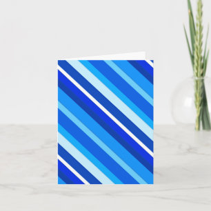 Tarjeta Festiva Rayas de caramelo estratificadas - cobalto y azul