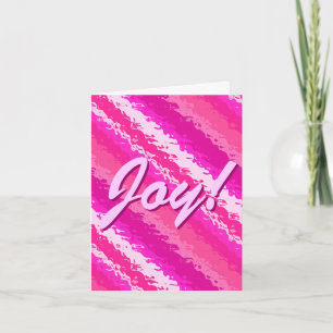 Tarjeta Festiva Rayas de vidrio - tonos rosados profundos
