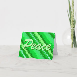 Tarjeta Festiva Rayas de vidrio - tonos verde esmeralda