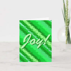Tarjeta Festiva Rayas de vidrio - tonos verde esmeralda