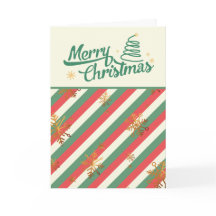 Rayas Verticales Rojas Verdes Retro Copos de Nieve