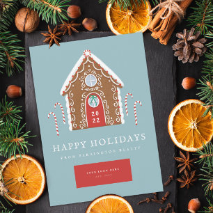 Tarjeta Festiva Realidad Corporativa De Gingerbread
