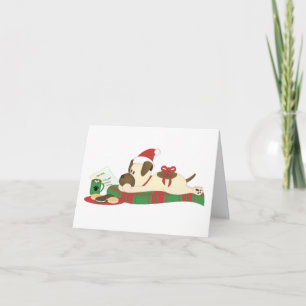 Tarjeta Festiva Realmente quiero un cachorro para Navidades