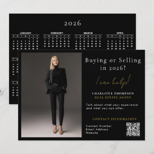 Tarjeta Festiva Realtor de bricolaje que compra la foto inmobiliar