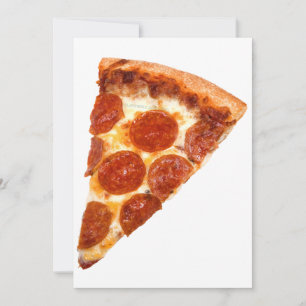 Tarjeta Festiva rebanada de pizza de pepperoni clásica de Slippery