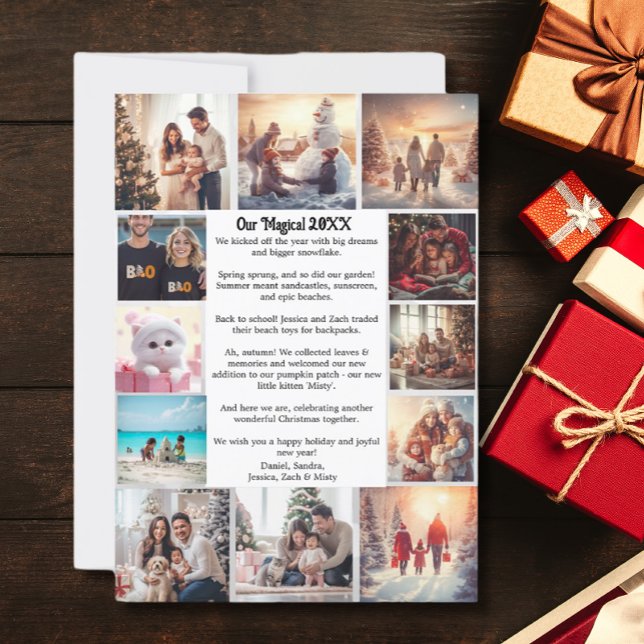 Tarjeta Festiva Recapitulación del año de los Collages de fotos Na (Subido por el creador)