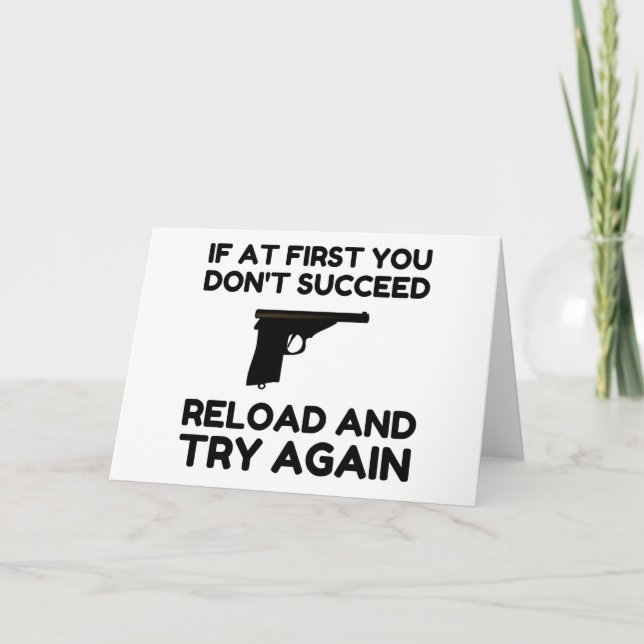 Tarjeta Festiva Recargar un arma (Anverso)