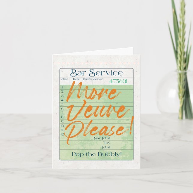 Tarjeta Festiva Recepción de cheque de invitado Champagne Pop the  (Anverso)