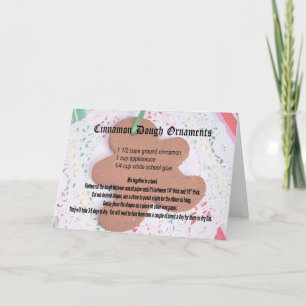 Tarjeta Festiva Receta de canela de ornamento para la tos