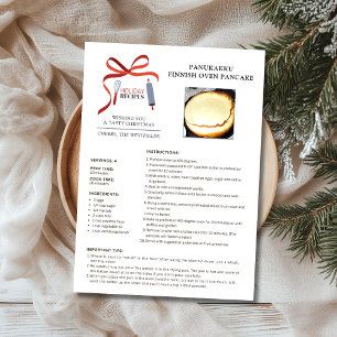 Tarjeta Festiva Receta de día festivo Panqueque de horno finlandés