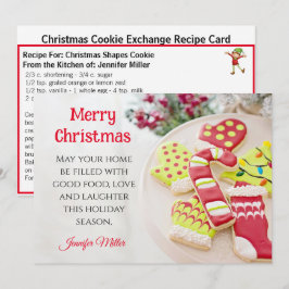 Tarjeta Festiva Receta de Intercambio de Cocina Helada 5 x 7 para