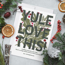 Tarjeta Festiva Receta de tipografía gráfica audaz y moderna